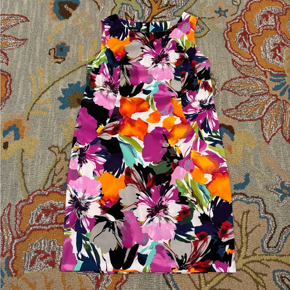 Alyx Fitted Multicolor Floral Sheath Dress
